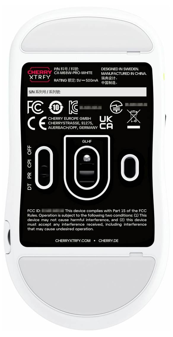 Cherry XTRFY M68 Pro Wireless, White WLAN-mus Trådløs Optisk 5 Knapper-6