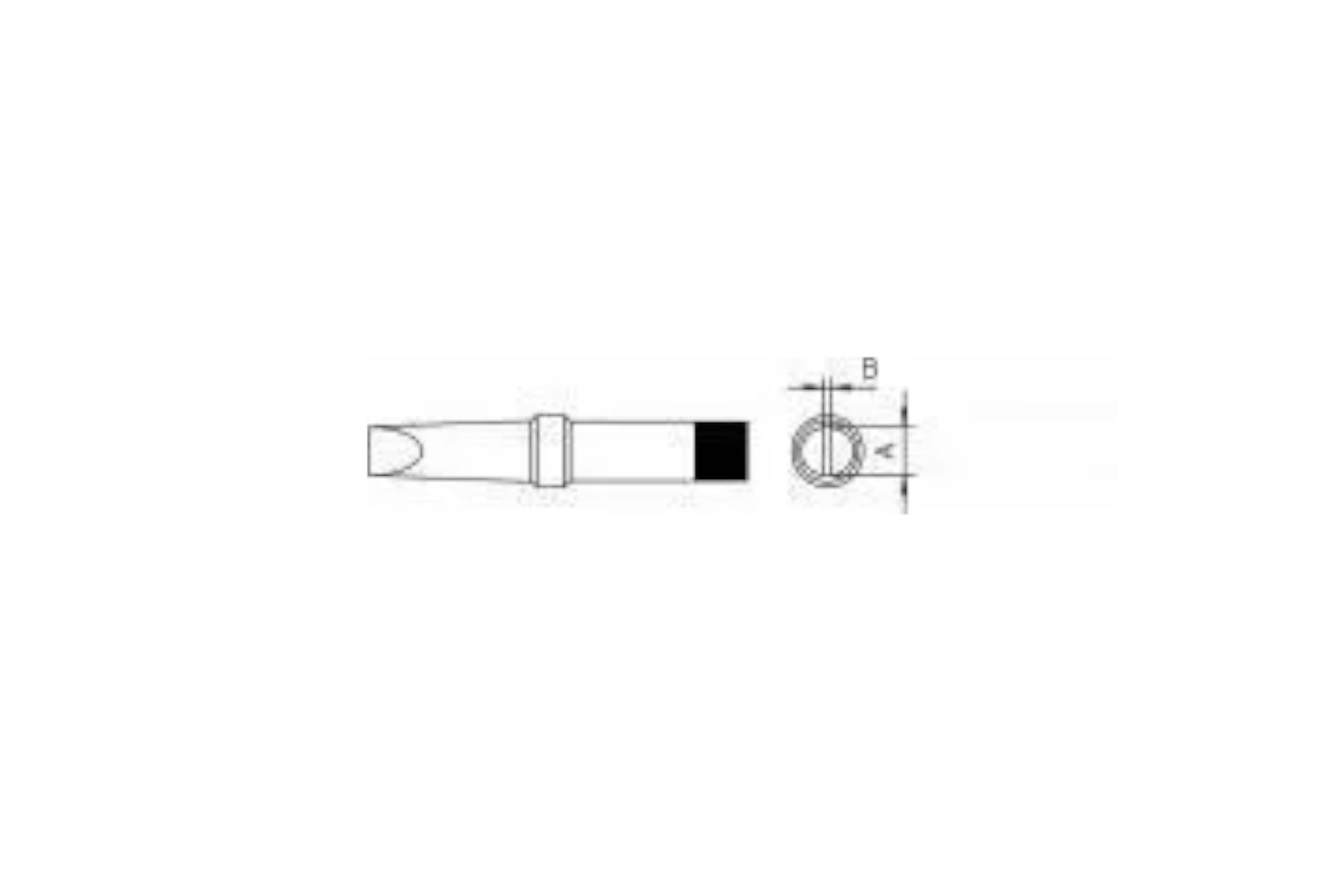 Weller PT D7 LÖTSPITZE 4,6MM VERP. Loddespids Mejselform Spidsstørrelse 4.6 mm Spids-længde 33 mm Indhold 1 stk-0