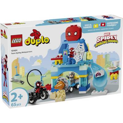 LEGO DUPLO Marvel Spidey and Friends Team Spidey Webquarters legesæt æske viser 65 brikker til aldersgruppen 2+