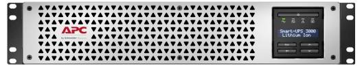 APC Smart-UPS 3000 Lithium-Ion rack-monteret uafbrydelig strømforsyning med frontviseringspanel og ventilationsgitter.