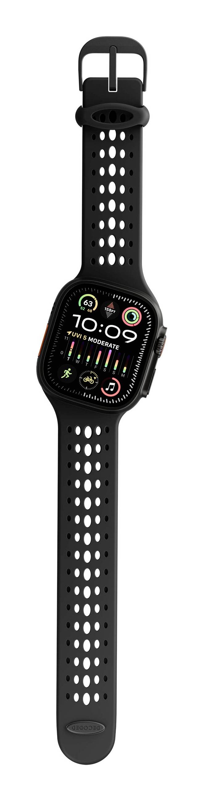 Decoded Decoded Silicone Ares O Strap for Apple Armbåndsstrop Sort-0