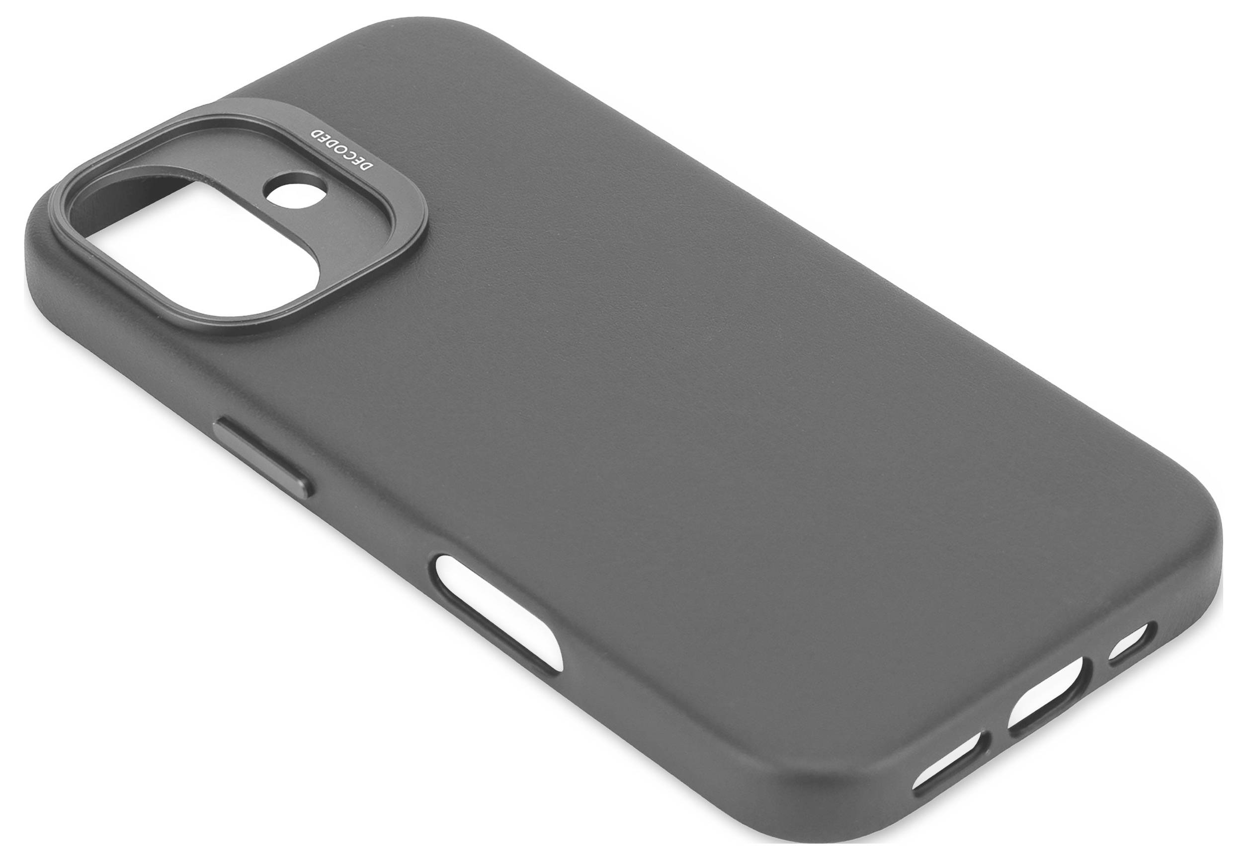 Decoded Decoded Leather Backcover iPhone 16 Blac Mobiltelefon backcover iPhone 16 Sort D25IPO16BC1BK-5