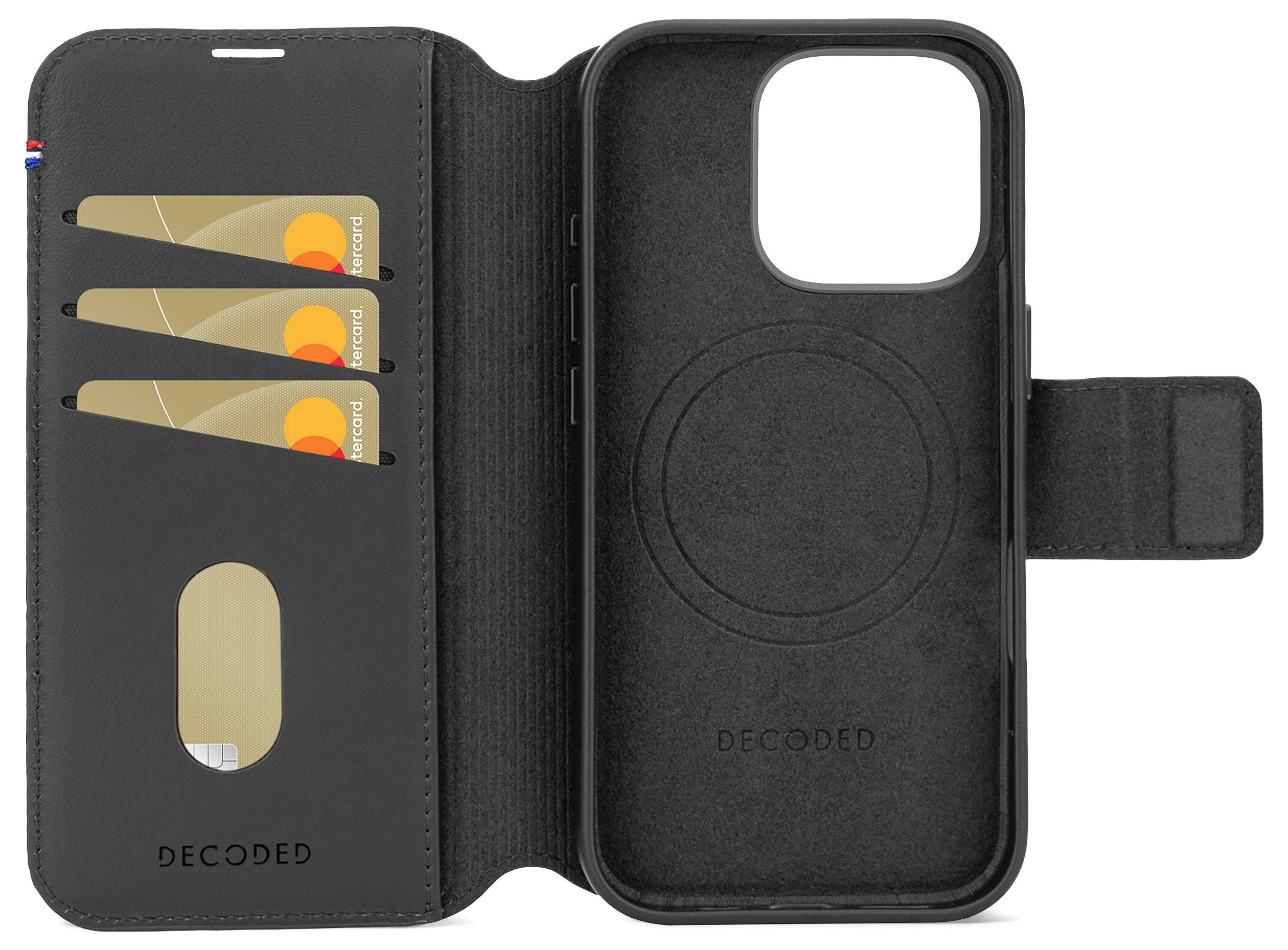 Decoded Decoded Leather Detachable Wallet iPhone Mobiltelefon backcover iPhone 16 Sort D25IPO16PDW5BK-5