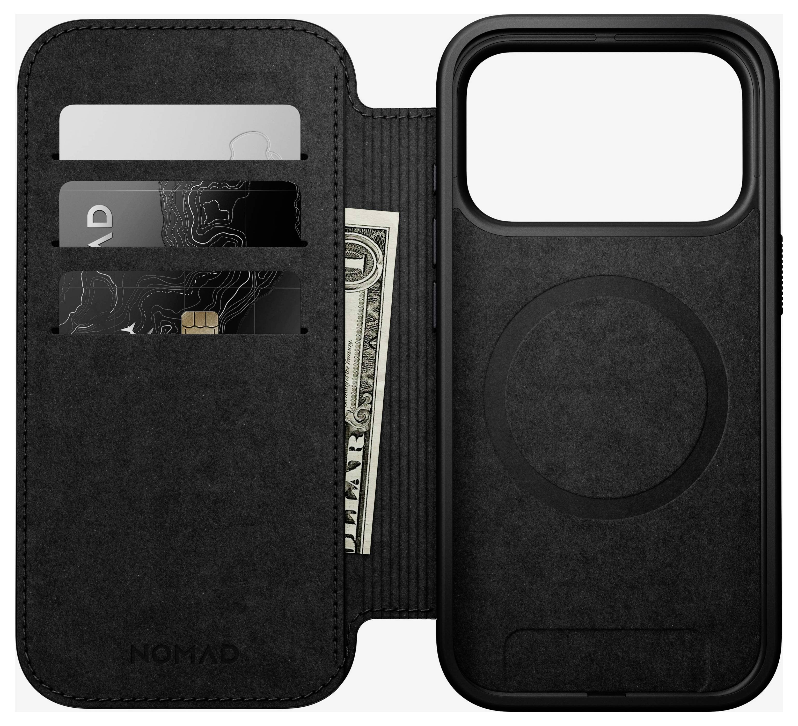 Nomad Magn. Leather Back MagSafe iPhone Leder Case iPhone 17 Pro Brun NM014384858-1
