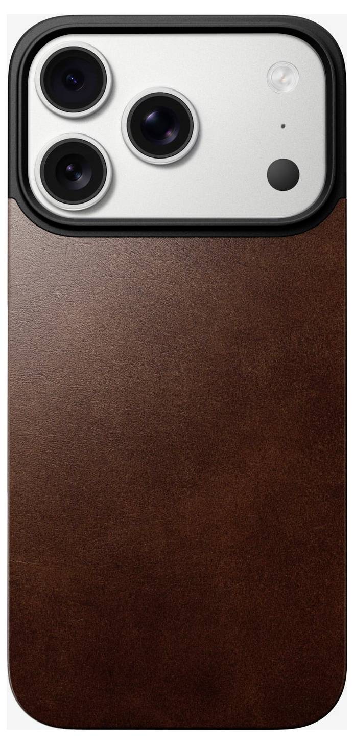Nomad Magn. Leather Back MagSafe iPhone Leder Case iPhone 17 Pro Brun NM014407858-4