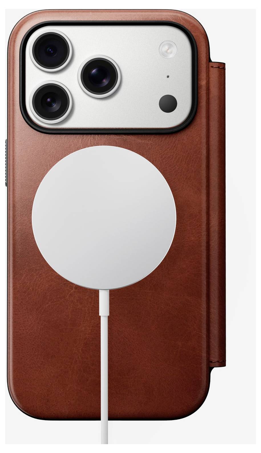 Nomad Modern Leather Folio Flip Case Apple iPhone 17 Pro Brun NM014094858-3