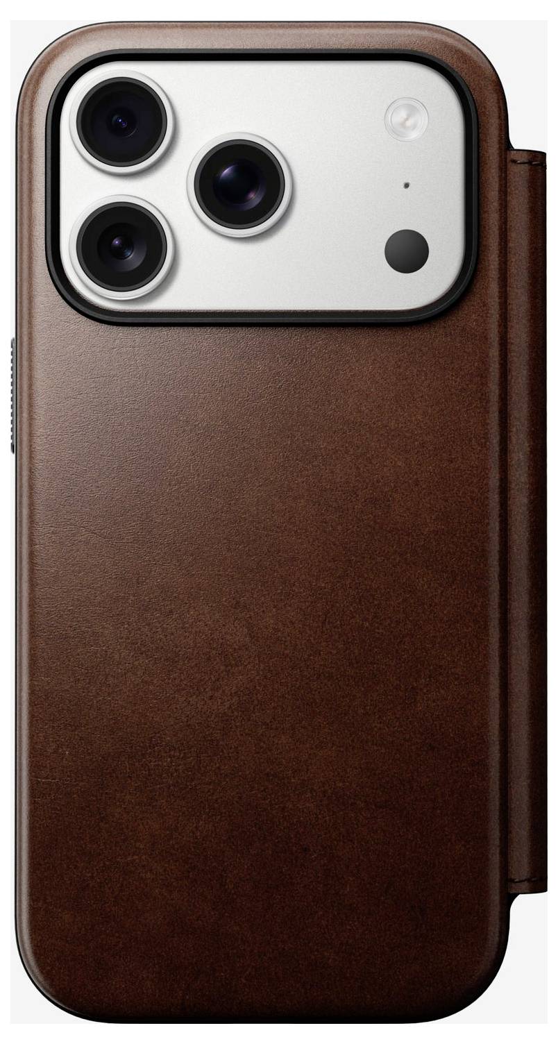 Nomad Modern Leather Folio Flip Case Apple iPhone 17 Pro Brun NM014155858-13