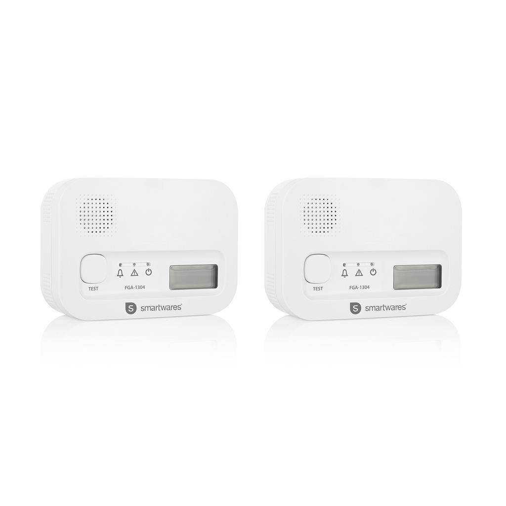 Smartwares FGA-13042 Kuldioxid-alarm Batteridrevet Detekteret Kulmonoxid-0