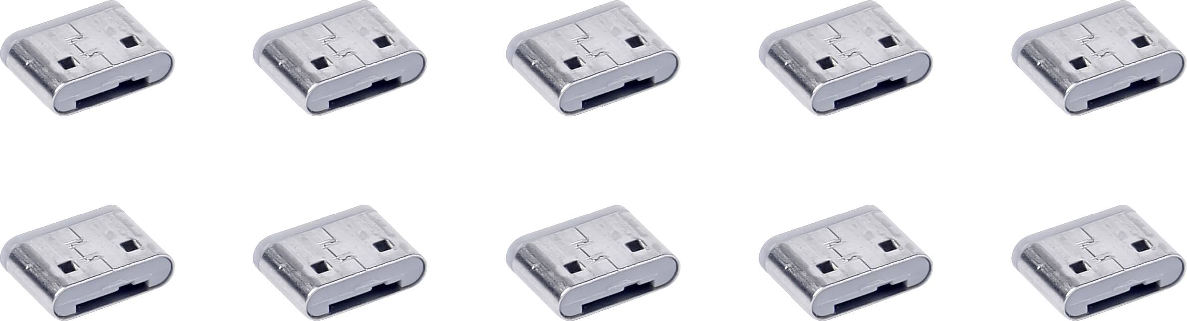 Renkforce Lås til USB-C®-port RF USB-C® Lock Extention Set Sølvgrå (metallic) RF-7552044