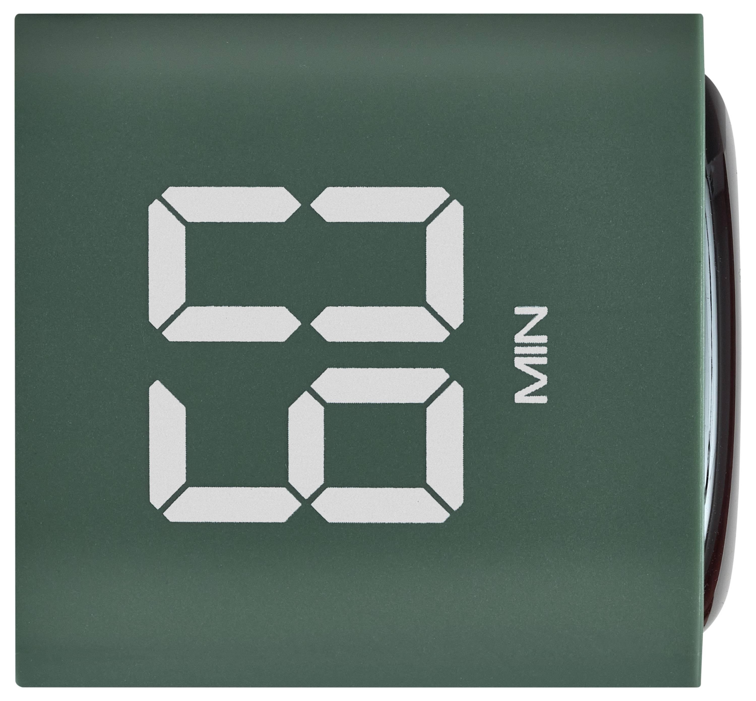 Digitalt display, der viser 'MIN' og tallet 88 i store hvide seven-segment cifre på en grøn skærm.
