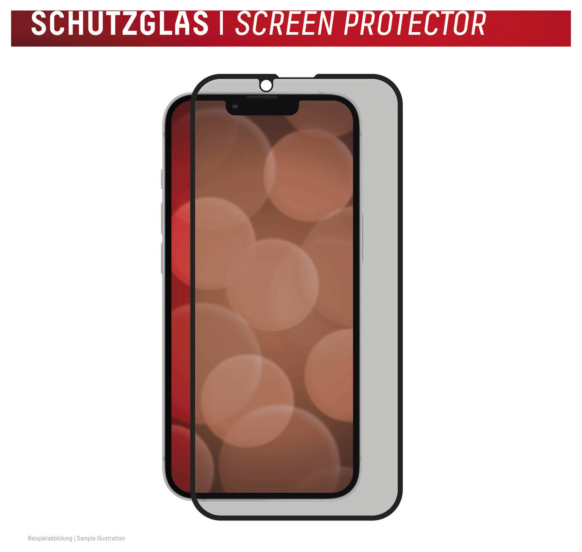 Skærmbeskyttelsesgrafikk med en smartphone med glassoverlay; overskriften lyder 'SCHUTZGLAS | SCREEN PROTECTOR'.