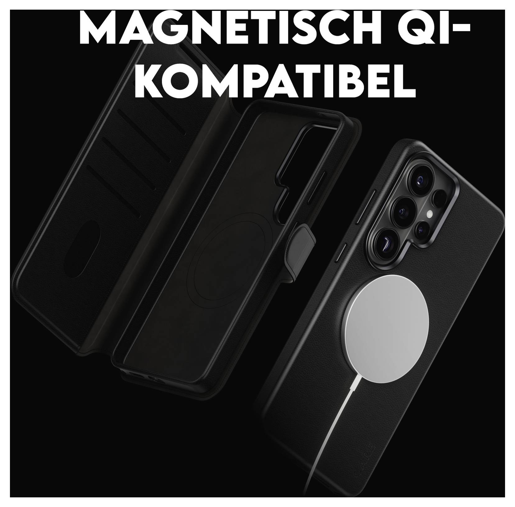 PanzerGlass CARE Tango 2-in-1 Brochure Samsung Galaxy S26 Ultra Sort Induktiv opladning CR39425-5