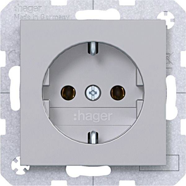 Hager Stikdåse til power plug Antracit (mat) WAS1100TA 1 stk
