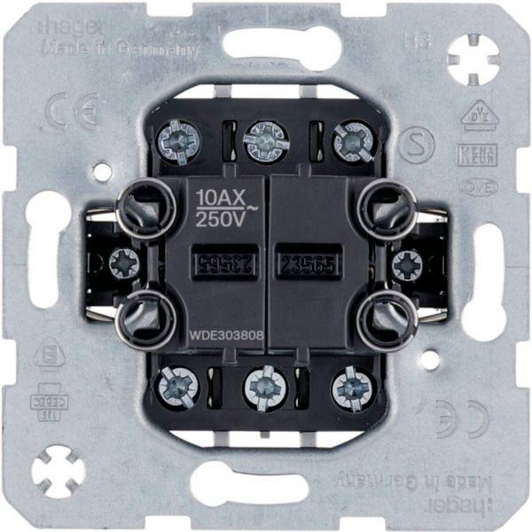 <br>  Hager<br>  Skiftekontakt<br>  <br>  <br>  <br>  <br>  <br>  WDE303808<br>  1 stk<br>