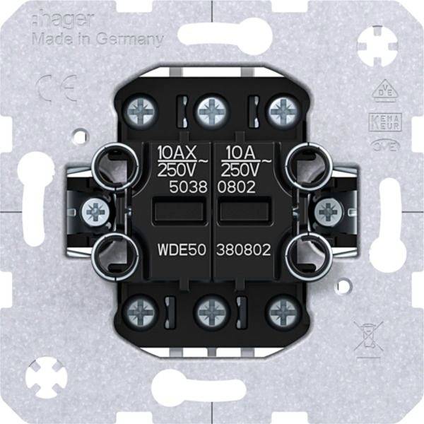 Hager Serie-/vekselafbryder/-trykknap WDE50380802 1 stk