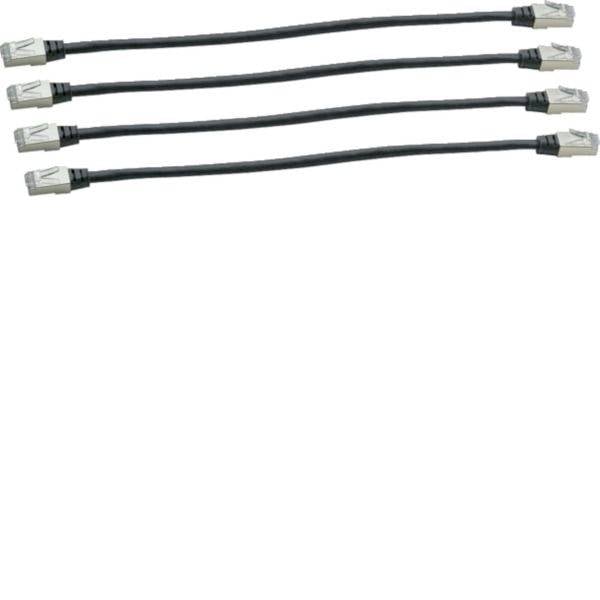 Hager TN733 RJ45 Netværkskabel, patchkabel 0.3 m 4 stk