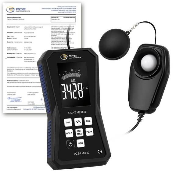 PCE Instruments PCE-LMD 10-ICA PCE-LMD 10-ICA Lux-datalogger Kalibreret (ISO)