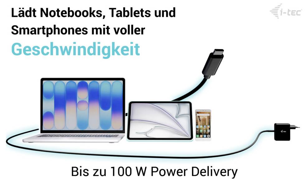 i-tec USB-C kabel USB 2.0 1.8 m Sort C31CHRGCBL180CM-3