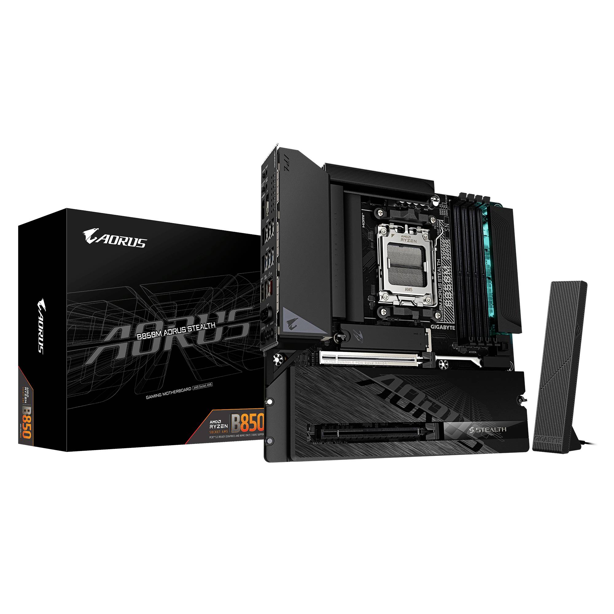 Gigabyte B850M AORUS STEALTH AM5 4xDDR5 Bundkort-0