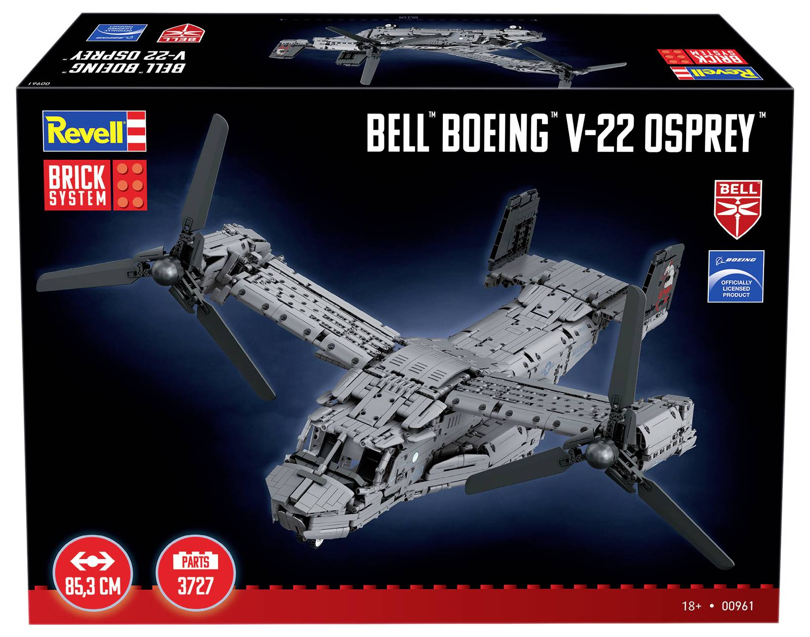 Revell 00961 "Bell Boeing V-22 Osprey" - Brick System Byggesæt 1:25-8