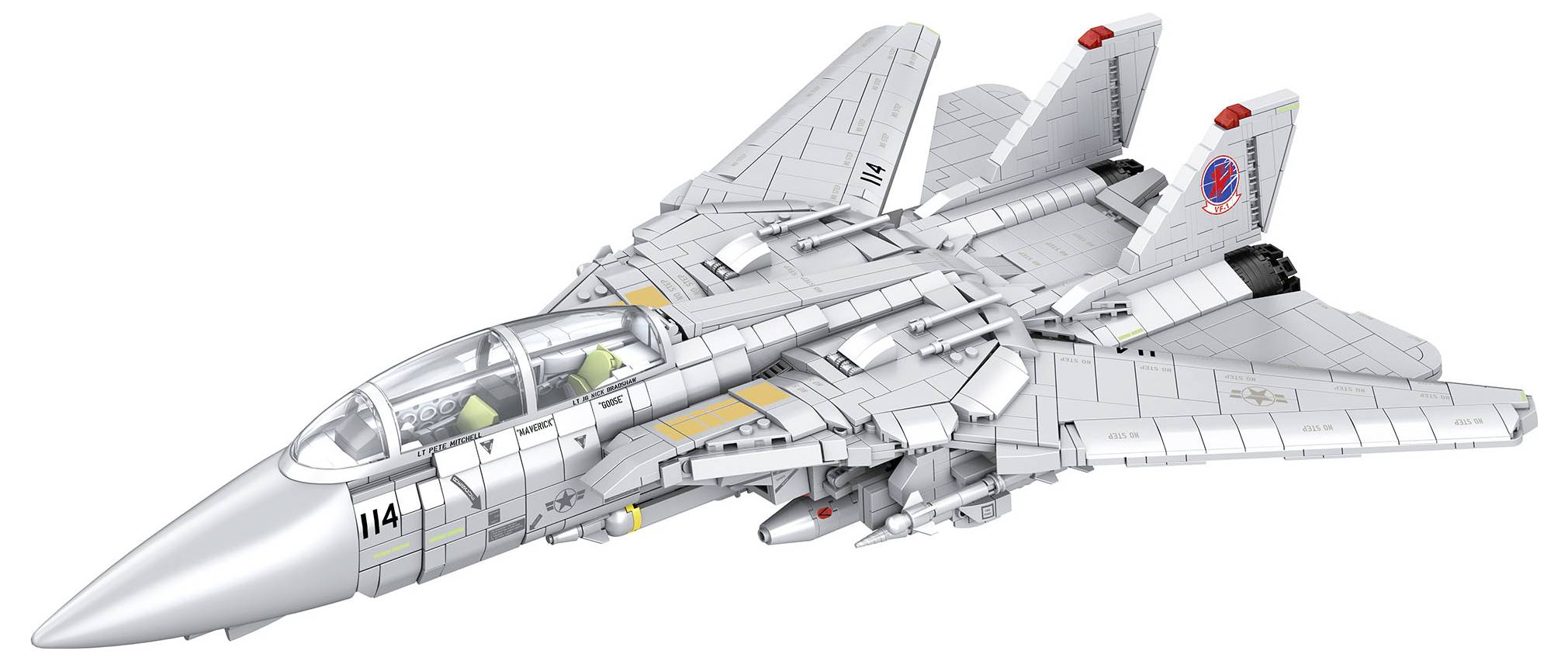 Revell 00963 Maverick's F-14A Tomcat "Top Gun" - Brick System Byggesæt 1:32-3