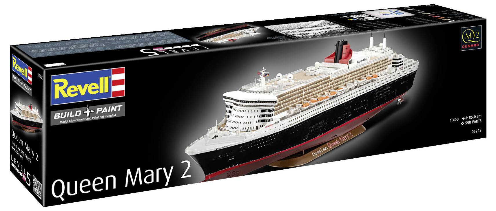 Revell 05223 "Queen Mary 2" Modelskib byggesæt 1:400-9