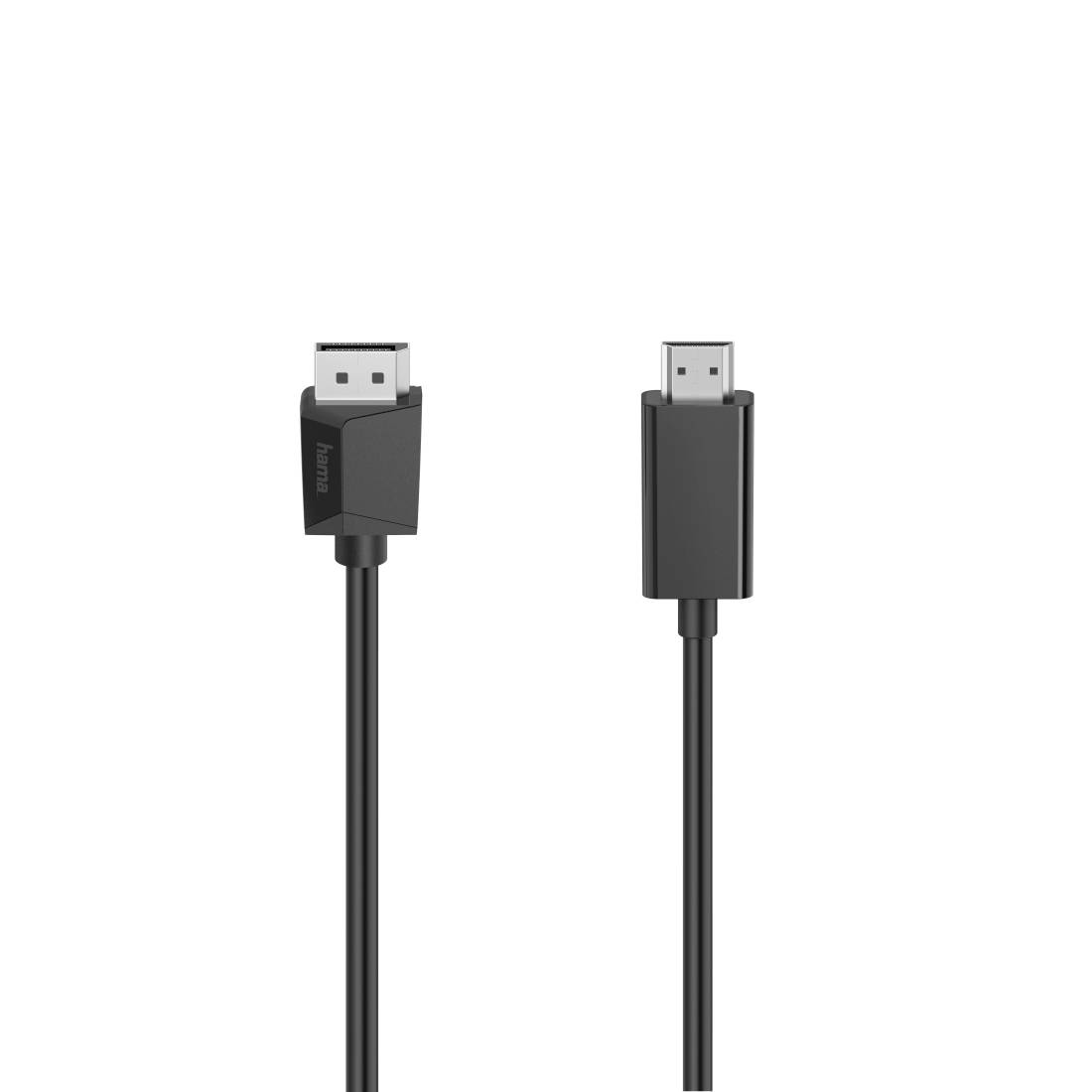 Sort kabel med to forskellige USB-stik: en bredere USB-A-stik på venstre side og et mindre USB micro-USB-stik på højre side.