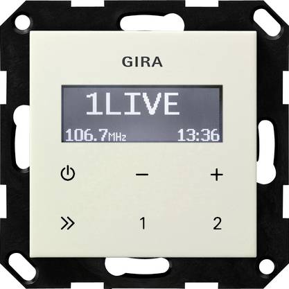 GIRA Planmonteret radio Hvid 228401 1 stk-0