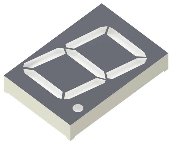 Kingbright 7-segmentsvisning Rød 56.9 mm 3.7 V Ciffertal: 1 SA23-12VHF Bulk