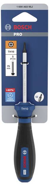 Bosch Professional PRO Schraubendreher TH10 x 75 mm TX-skruetrækker Klinge-længde: 75 mm-1
