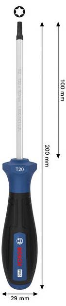 Bosch Professional PRO Schraubendreher TX20 x 100 mm TX-skruetrækker Størrelse TX 20 Klinge-længde: 100 mm 1 stk-3
