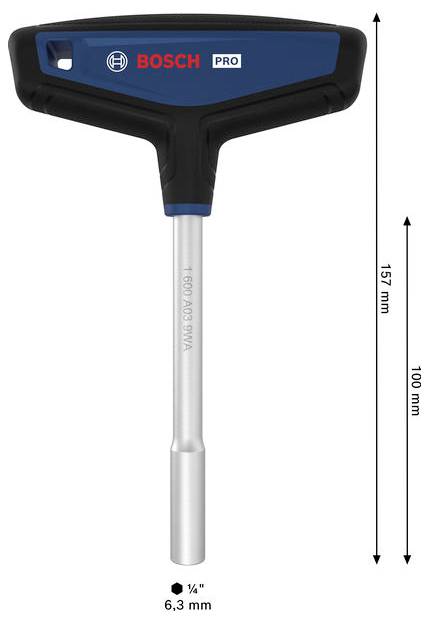 Bosch Professional PRO Bit-Schraubendreher mit T-Griff Bit-skruetrækker-3