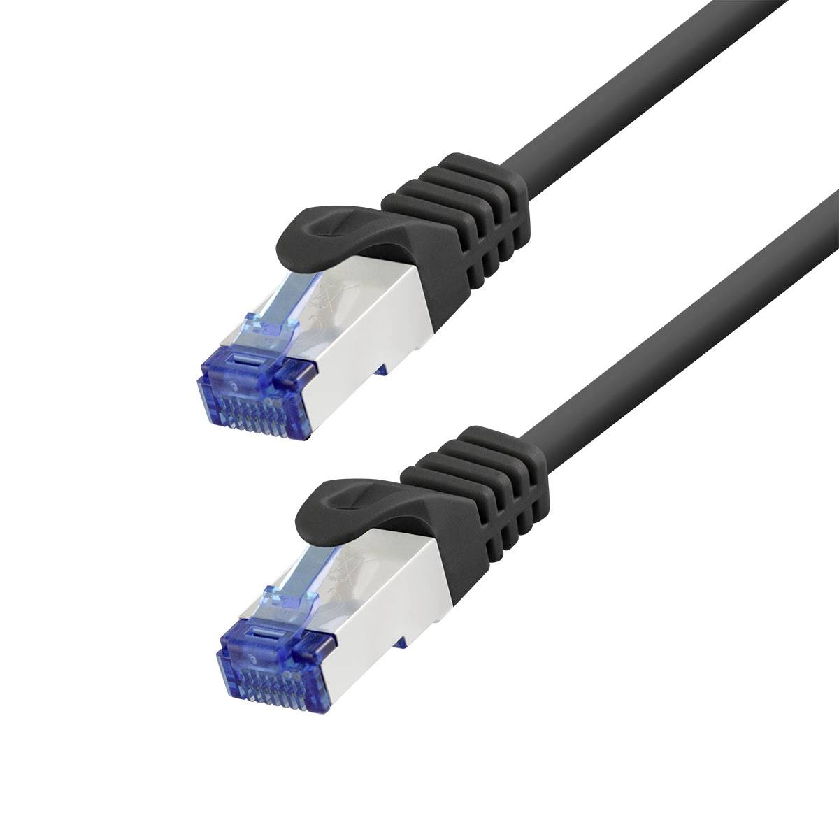 LogiLink CP4073S RJ45 Netværkskabel, patchkabel CAT 6A S/FTP 5.00 m Sort CCA-leder, Flammehæmmende, Halogenfri 1 stk