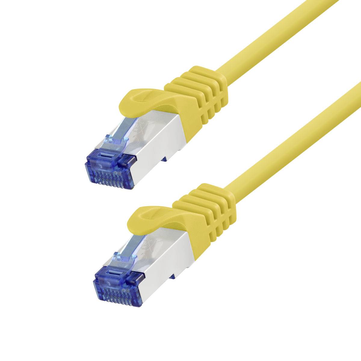 LogiLink CP4097S RJ45 Netværkskabel, patchkabel CAT 6A S/FTP 10.00 m Gul CCA-leder, Flammehæmmende, Halogenfri 1 stk