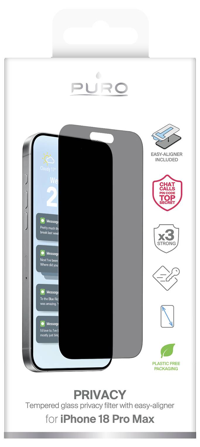 sbs mobile Privacy Skærmbeskyttelsesglas med indsynsbeskyttelse Apple IPhone 18 Pro Max, iPhone 17 Pro Max 1 stk PUSDGPR-1