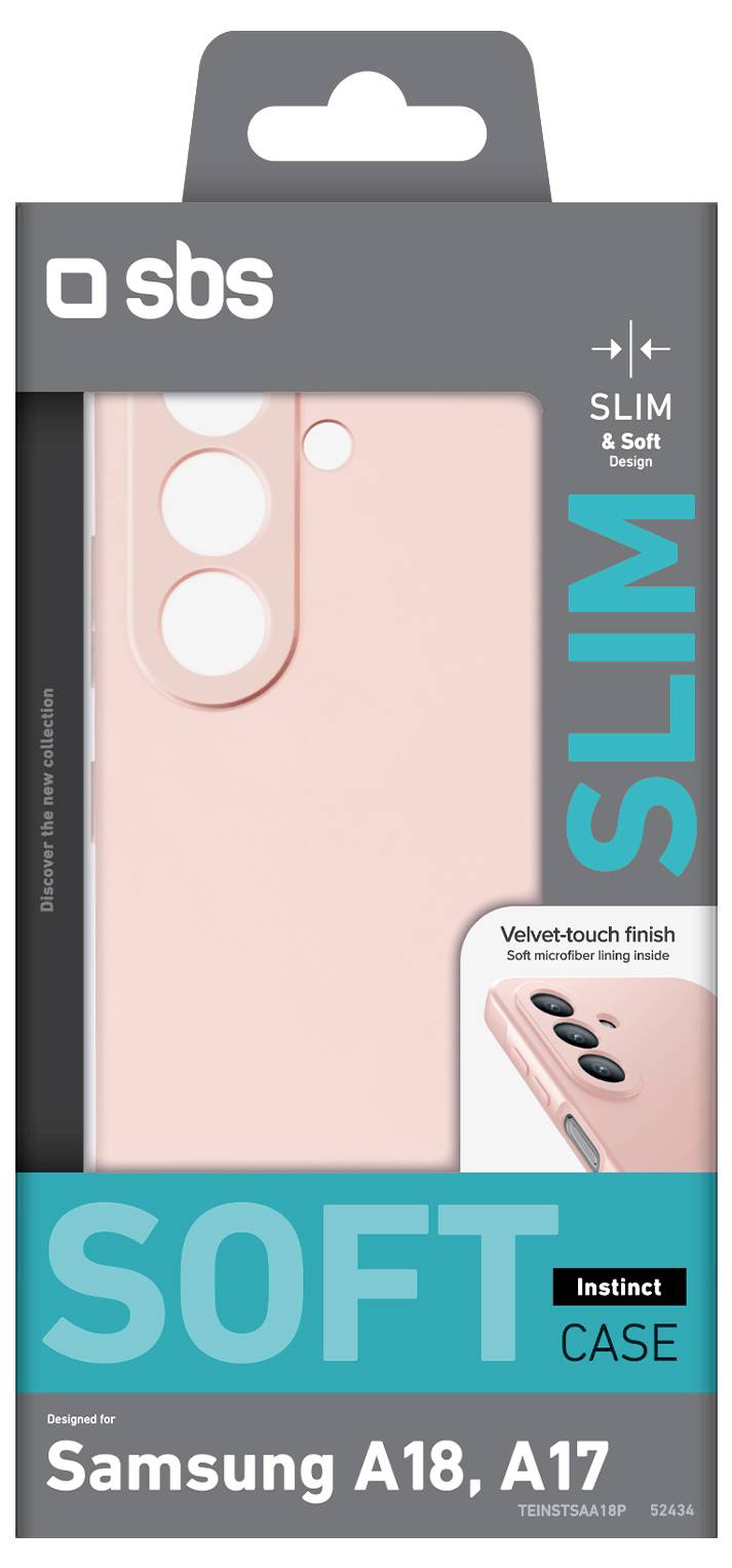 sbs mobile Instinct Mobiltelefon backcover Samsung Galaxy A18, Galaxy A17 Rosa TEINSTSAA18P-1