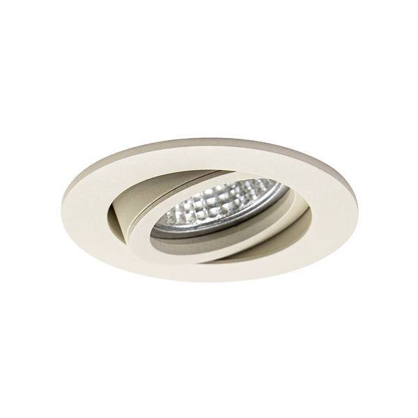 Beige indbygningsspot til loft med justerbar lysstyrke og synligt LED-lys