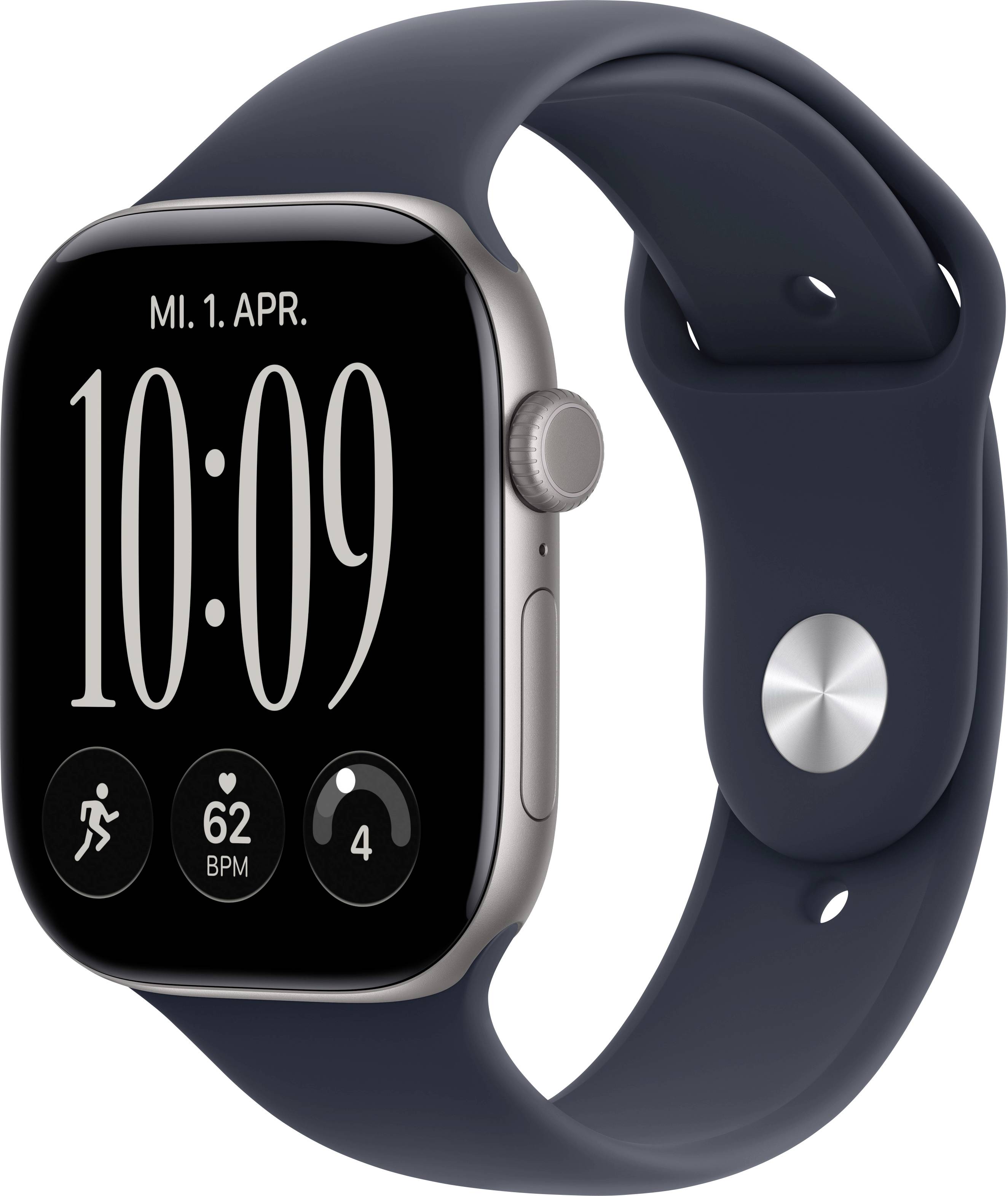 Apple Watch Series 12 GPS + Cellular 46 mm Aluminiumskabinet Sportsarmbånd Navy-blå S/M