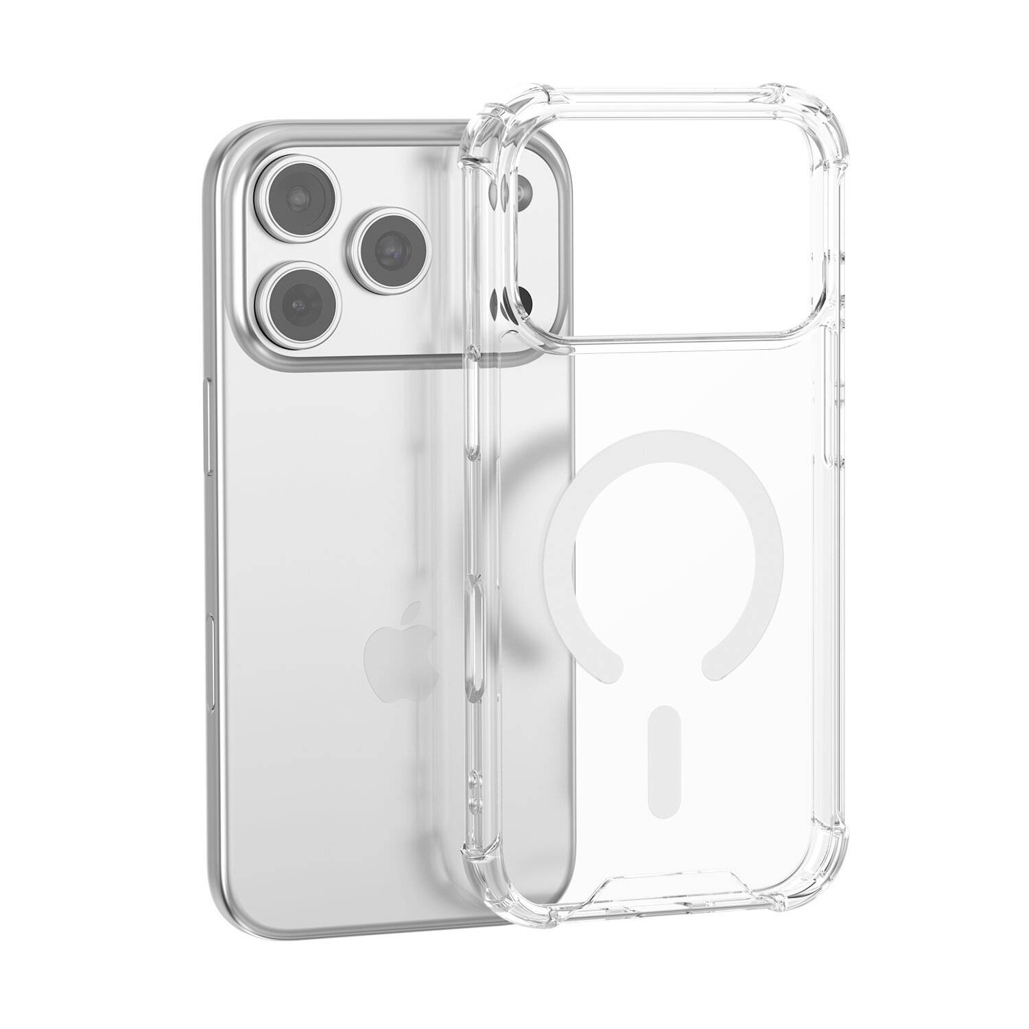 4Smarts Hybrid Case Ibiza Mobiltelefon backcover Apple iPhone 18 Pro Max, iPhone 17 Pro Max Transparent Induktiv opladni-0