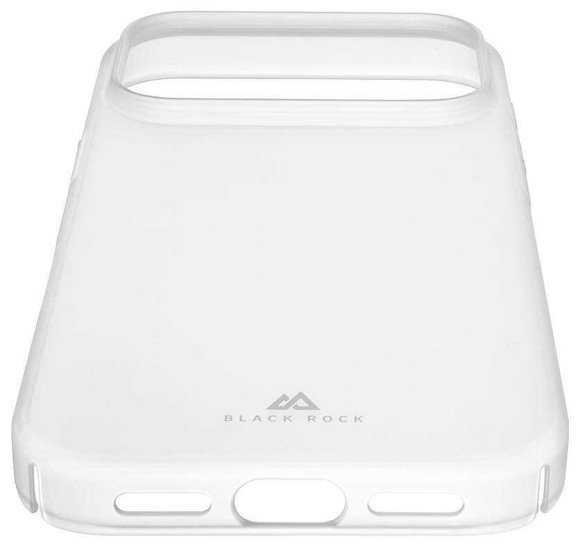White Black Rock mærket beskyttelsescover til telefon med indbygget udskæring til topgreb og bundne knappedæksel, vist på en neutral baggrund.