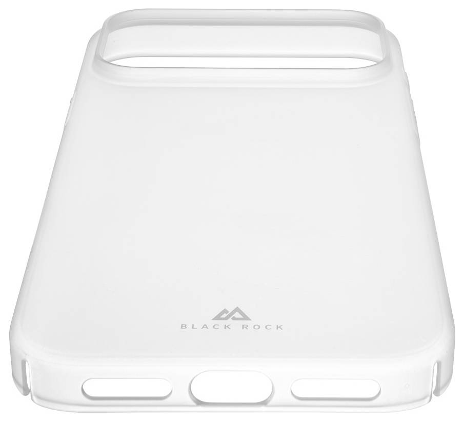Hvid sort rock elektronisk enhed eller batterikasse med håndtag på toppen og tre knapper/porte på forsiden