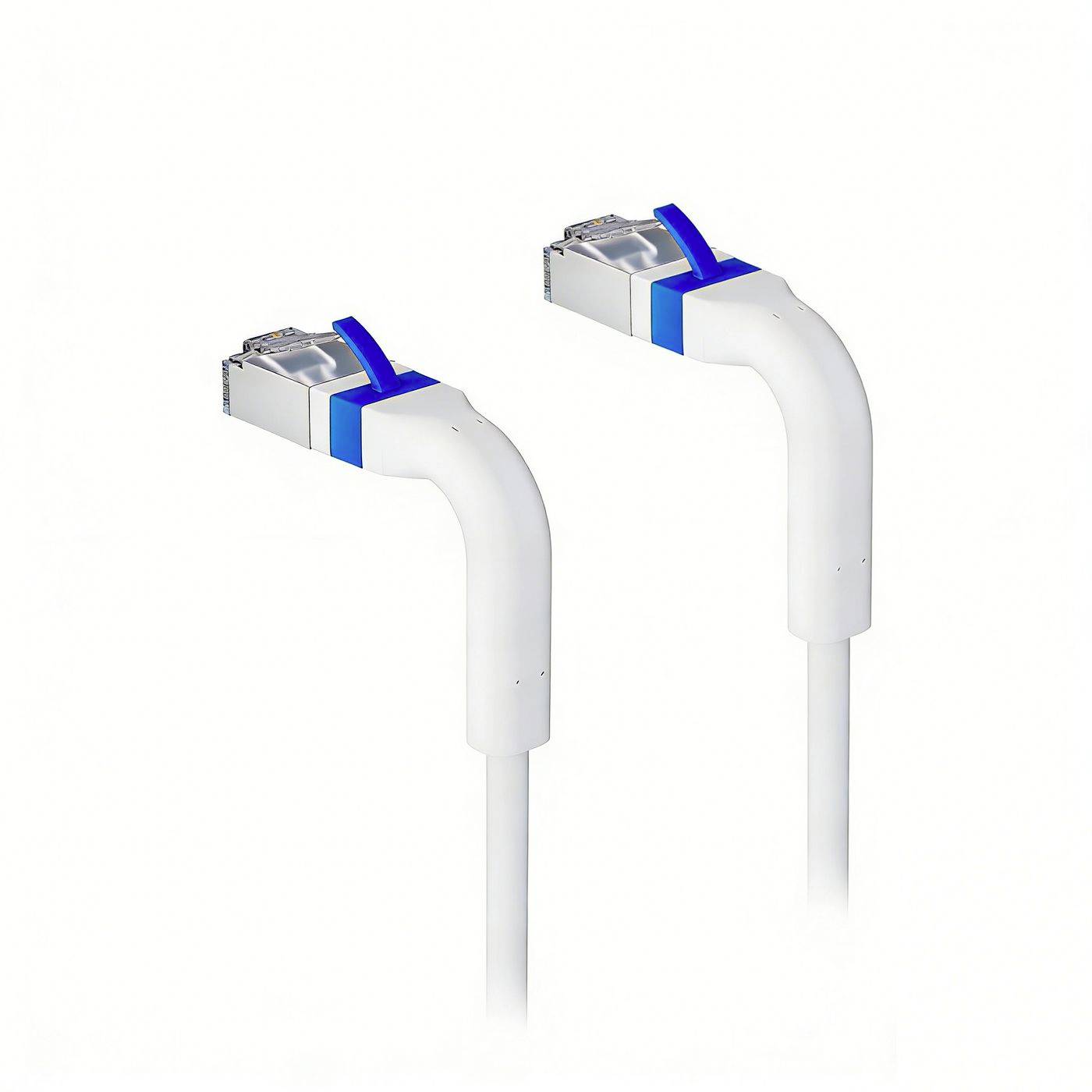 Lanview LV-6AFTP-FLEX-ANG-005W-S RJ45 Netværkskabel, patchkabel 0.5 m Hvid 1 stk