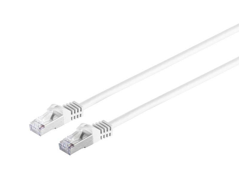 To klare Ethernet-netværkskaber med RJ45-stik på hvid baggrund.