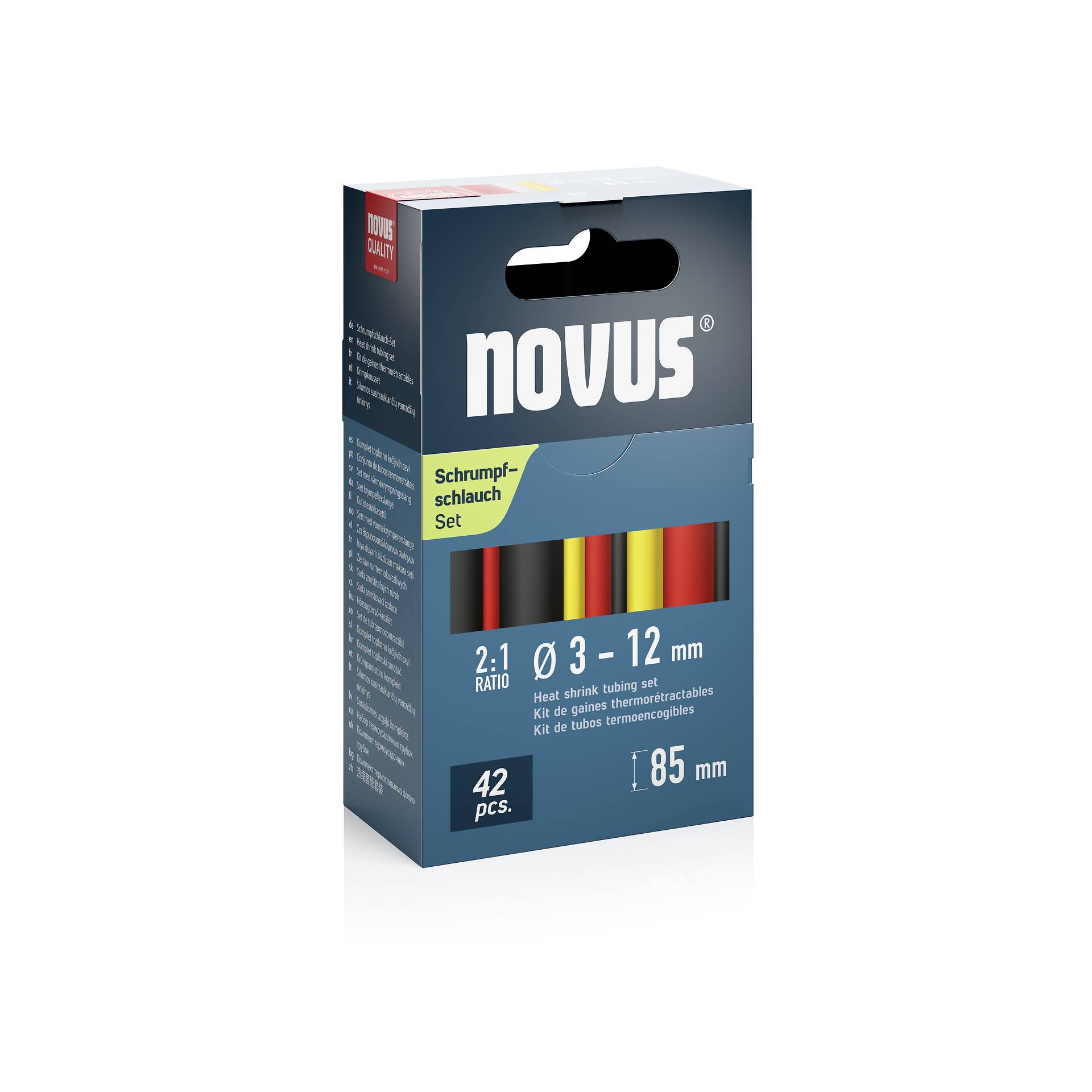 Novus Tools 035-0013 Krympeslangesæt Sort, Rød, Gul 1 stk