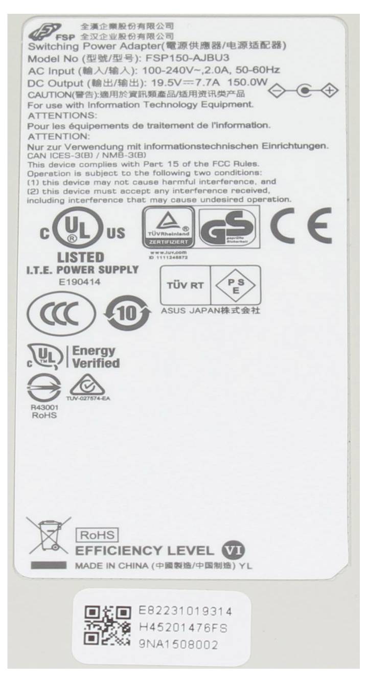 Asus Netzteil 0A001-01420000 Strømforsyning til bærbar computer 150 W 19 V 7 A-4