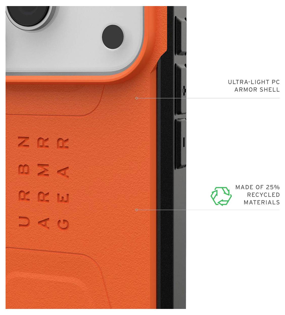 UAG Civilian Case Apple iPhone 18 Pro, iPhone 17 Pro Orange MagSafe-kompatibel 114545119797-5