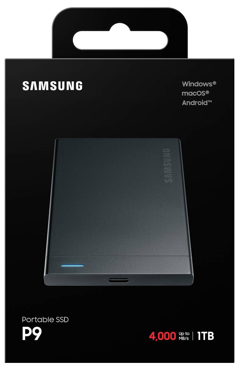 Samsung 1 TB Ekstern SSD-harddisk USB-C® (USB 3.2 Gen 2) Sort MU-PJ1T0G/WW-6