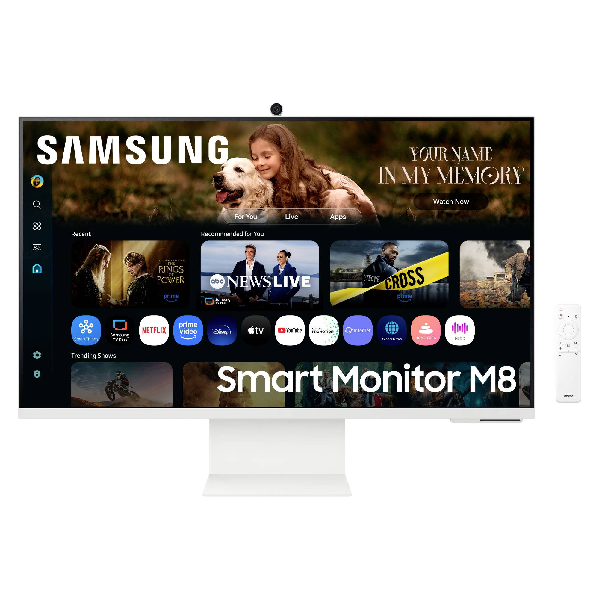 Samsung Smart Monitor M8 Skærm EEK F (A - G) 81.3 cm (32 tommer) 3840 x 2160 Pixel 16:9 4 ms VA LCD-0