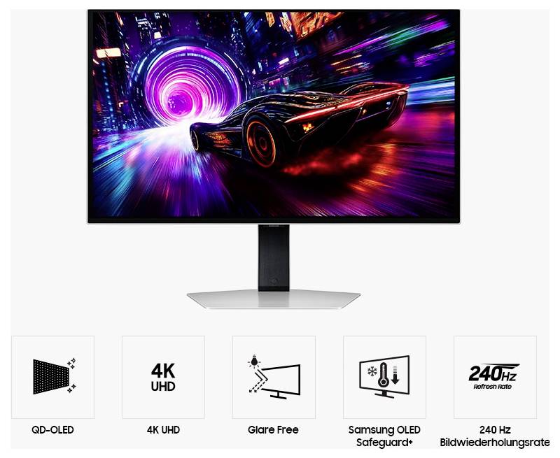 Samsung Odyssey OLED G8 OLED-skærm EEK G (A - G) 68.6 cm (27 tommer) 2160 x 3840 Pixel 16:9 0.03 ms OLED-3