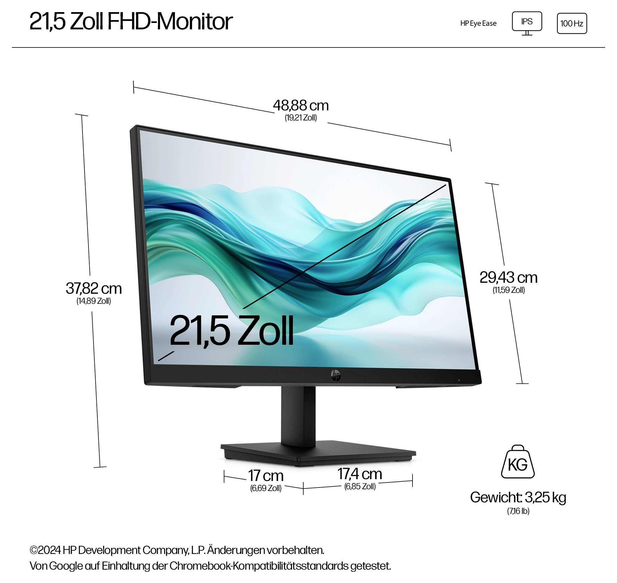 HP S3 Pro 322pf Skærm EEK D (A - G) 54.6 cm (21.5 tommer) 1920 x 1080 Pixel 16:9 5 ms IPS LCD-7
